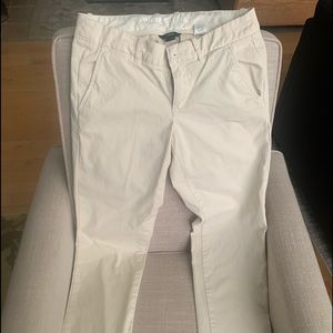 JCrew City Fit  pants. Off white/cream. Size 2